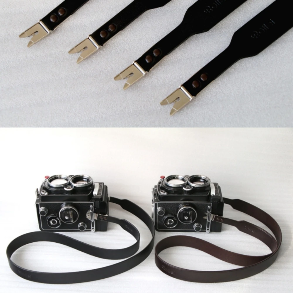 

Genuine Leather Neck Shoulder Strap for Rolleiflex 3.5F/3.5E/3.5C/3.5C/2.8E/2.8F Pure Copper Buckle Photography Accessories