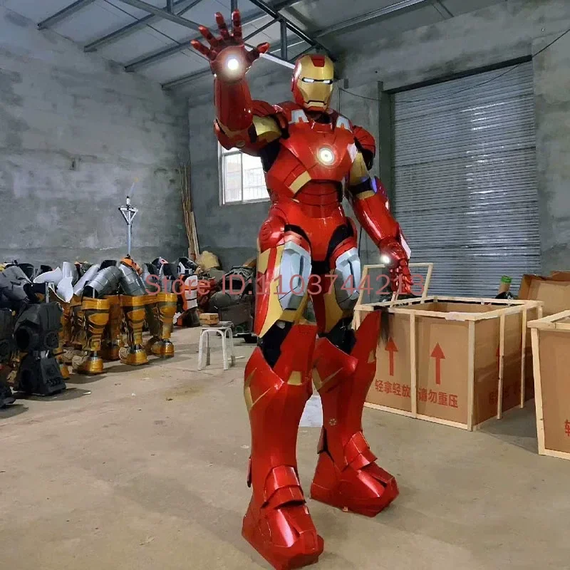 Traje de batalla portátil Iron Man 1:1 armadura de Robot de cuerpo completo disfraz de Cosplay para adultos figura de acción Mecha juguete para regalo de Navidad