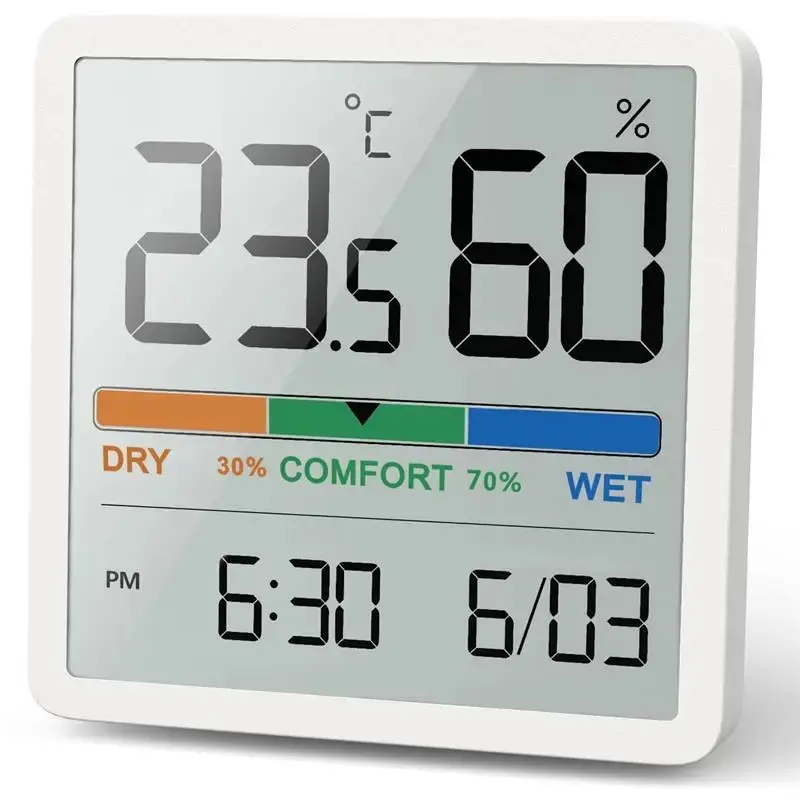 Thermohygrometer LCD Electronic Digital Temperature Humidity Meter Home Thermometer Hygrometer Indoor Outdoor Weather Station