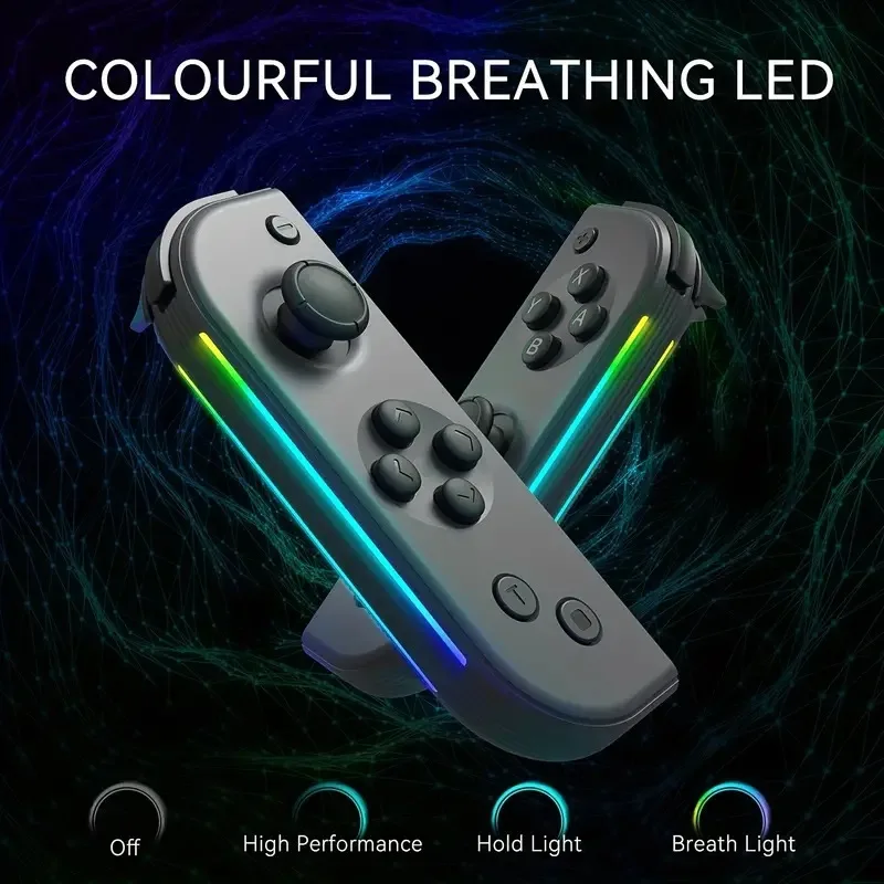 Joycon Bluetooth Handle Suporte, Bluetooth NS, vibração somatossensorial, ROG Light, Botão Interruptor