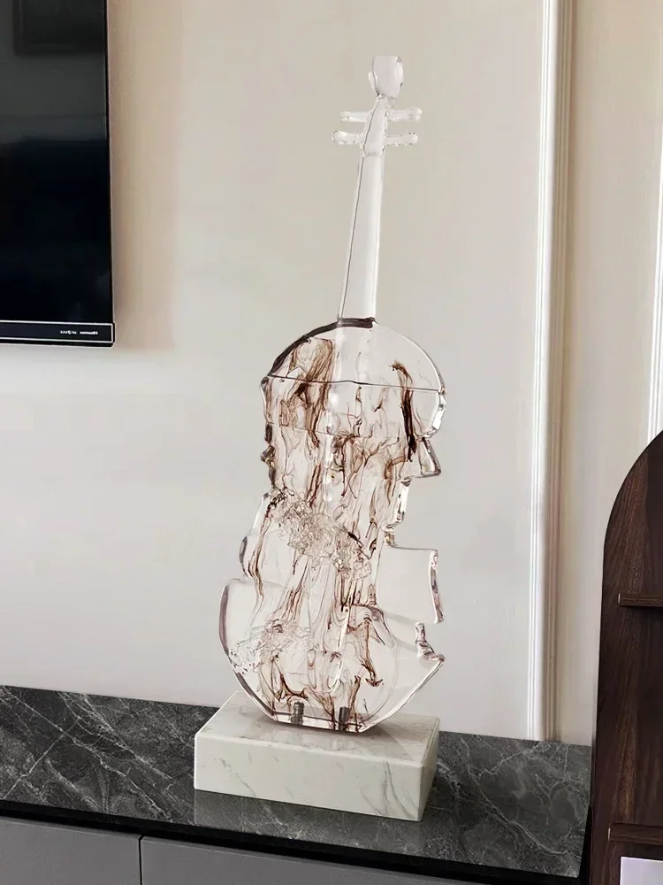 

Creative violin living room floor to ceiling decorations, artistic internet celebrity home decor, foyer, wine cabinet Hot sales