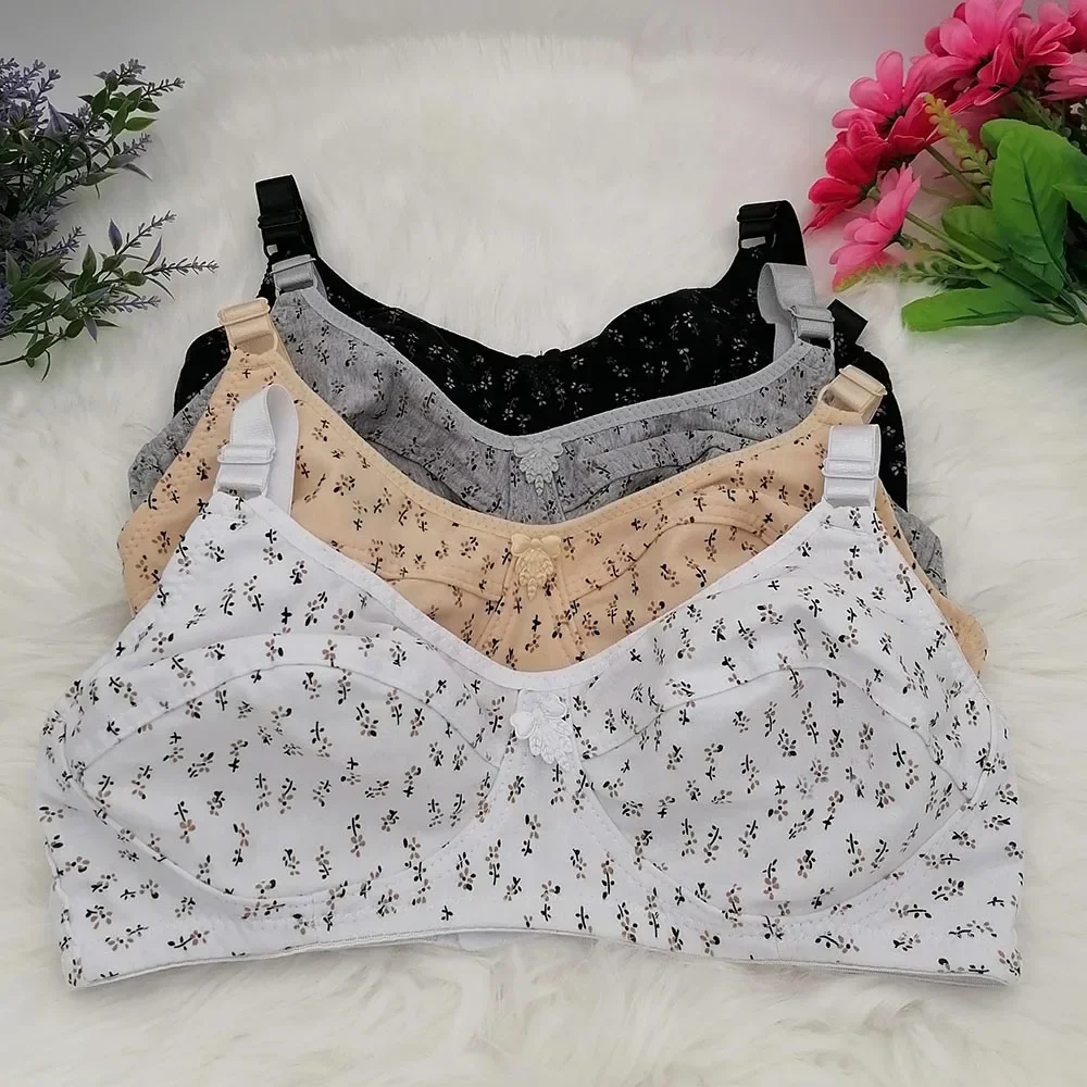 Sexy Lingerie Bra Women's Bra Minimizer Push Up 3/4 cup Wireless soft Bosom cotton Bra plus Size 36 38 40 42 44 46 B C C32