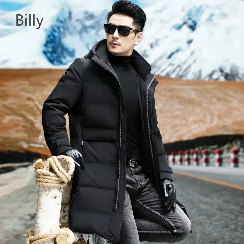 Men's Down Jacket Warm Winter Designer Clothes Duck Long Padding Cold Coat Casual Man Sack