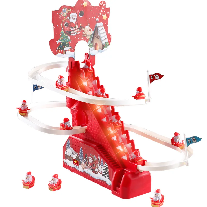 2023 New Electric Climbing Track Stairs Baby Toys Children Educational LED Lights Music Light For Children Kids Birthday Gift