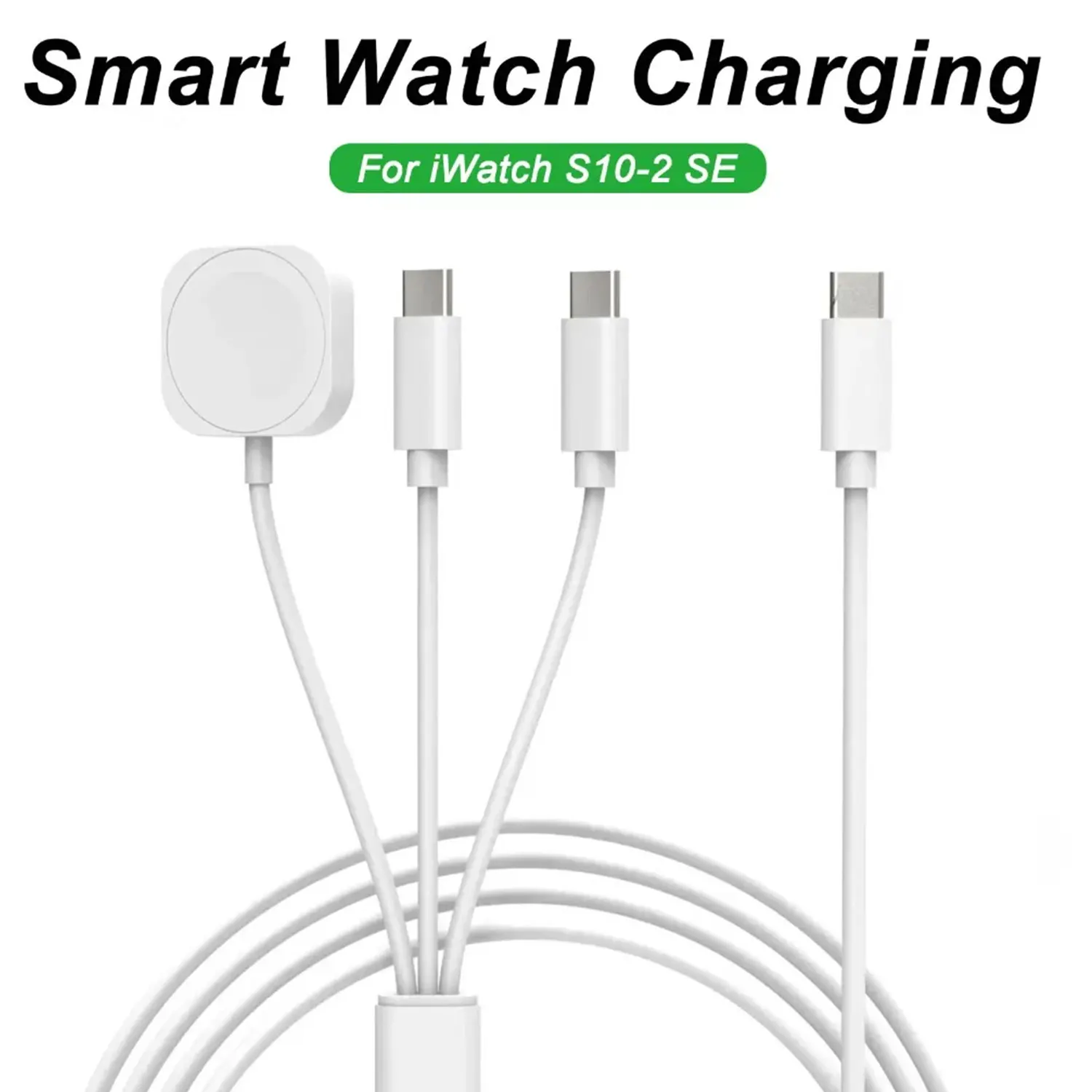 3-in-1 Magnetisches Uhren-Ladegerät Schnelles Kabelloses Ladegerät Typ-C Ladekabel für Apple Watch Serie 11 10 9 8 7 6 5 4 3 SE Ultra