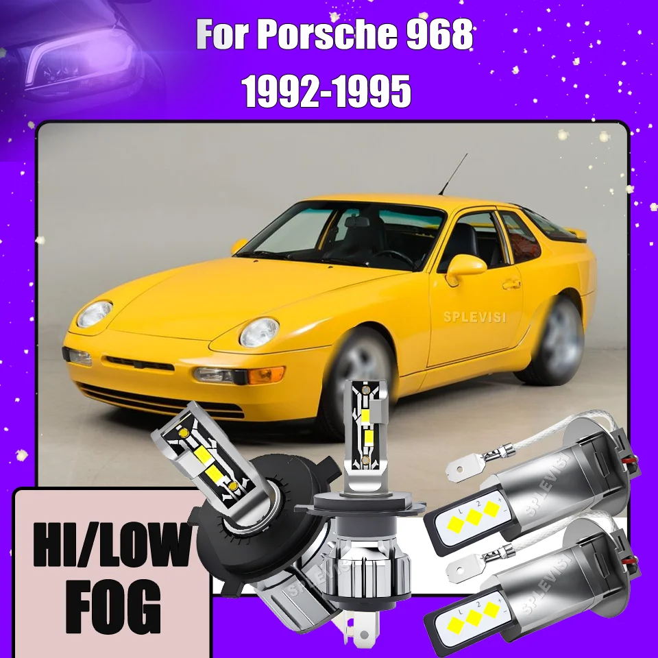 

Aviation-grade heat dissipation technology LED Headlight Fog Light Waterproof and dustproof For Porsche 968 1992 1993 1994 1995