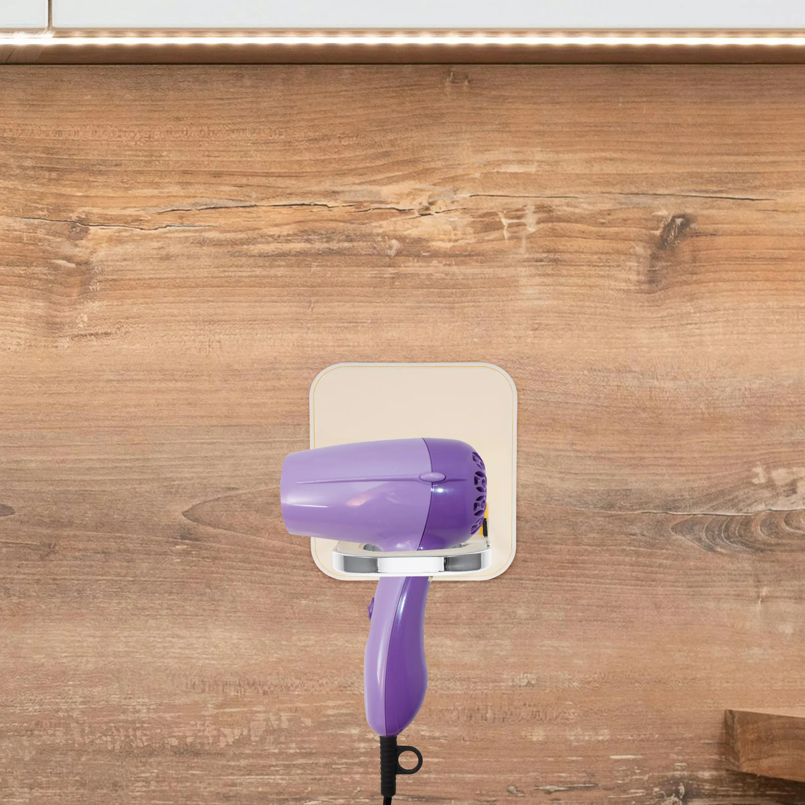 

Punch Free Holder Wall Mounted Cream White Blow Hair Dryer Holder Wall Mounted Dryer Rack Storage Bathroom Bedroom Barb Shop