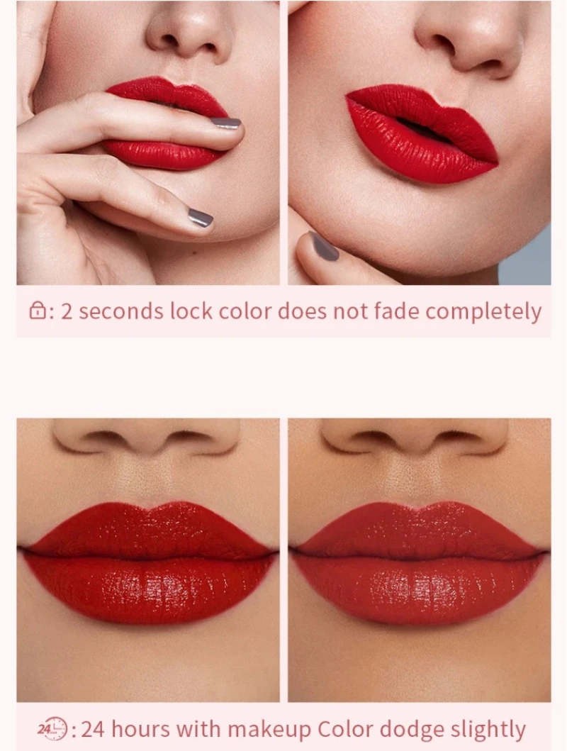 عالية الجودة الفنية لينة ضباب موس المخملية مرآة أحمر الشفاه ملمع الشفاه ماكياج 24 ساعة مقاومة للماء الشفاه عصا ملمع الشفاه المكياج