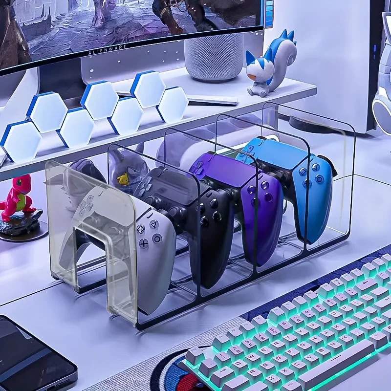 

2/3 шт. многофункциональная стойка для хранения с ручкой для Switch Game XBOX PS5 | Прозрачная подставка для дисплея, универсальная настольная подвесная полка