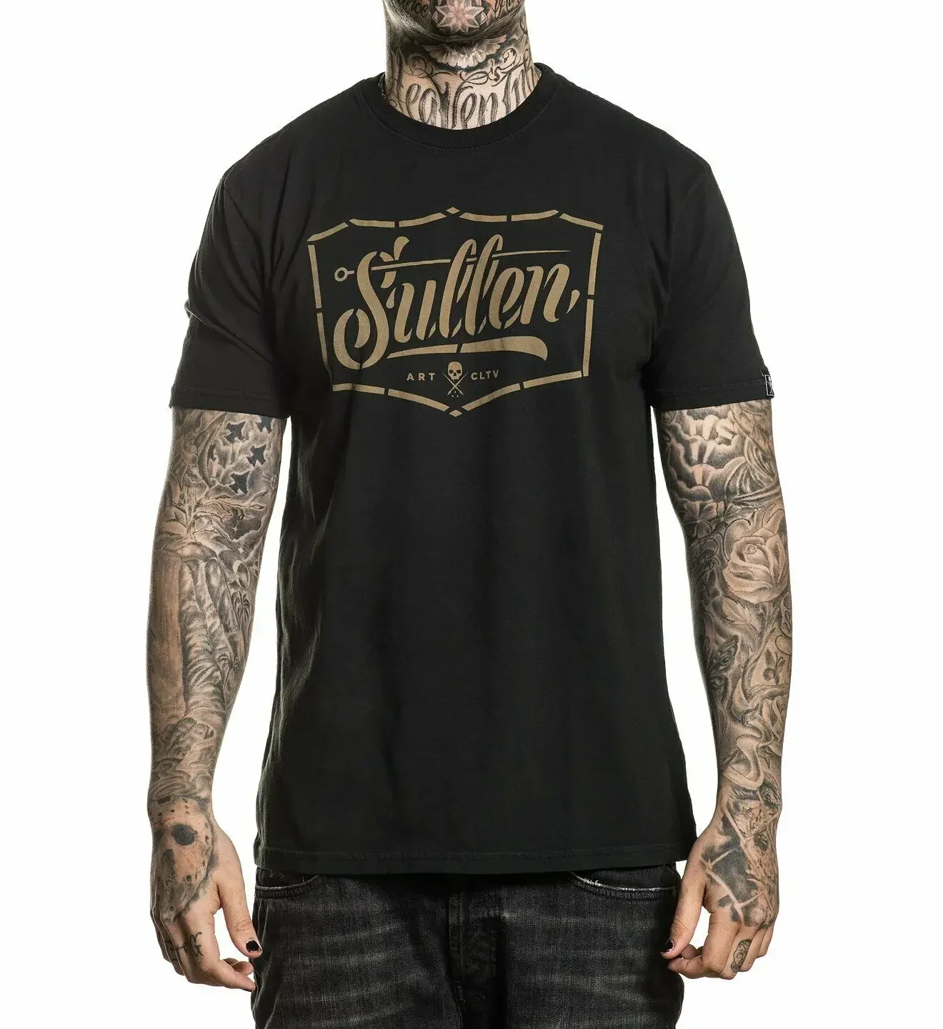 

Sullen Art Collective Stencil Biker Motorcycle Punk Tattoos Ink T Shirt SCM2663