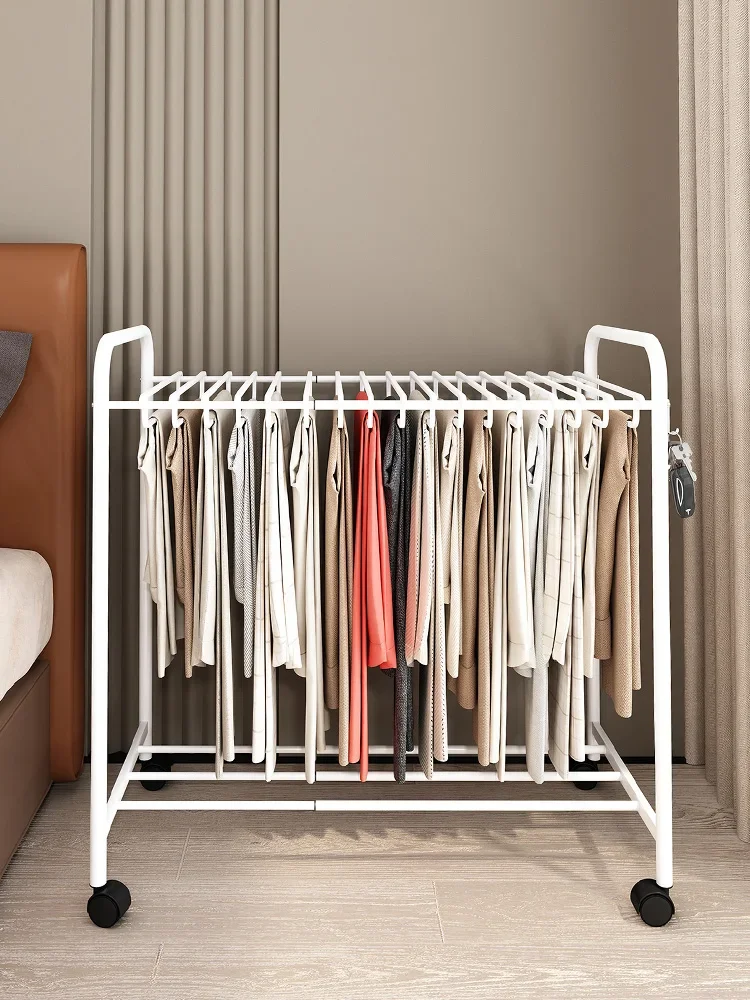 Trouser hanger,household pull-out telescopic multi-functional seamless trouser rack, adult storage artifact, floor-to-ceiling,