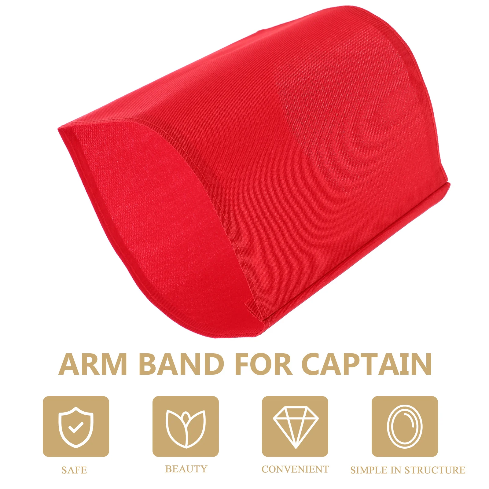 10Pcs Blank Red Captain Armbands Thickened Cotton Adjustable Sports Team Duty Sleeves Soccer Organizer Badge