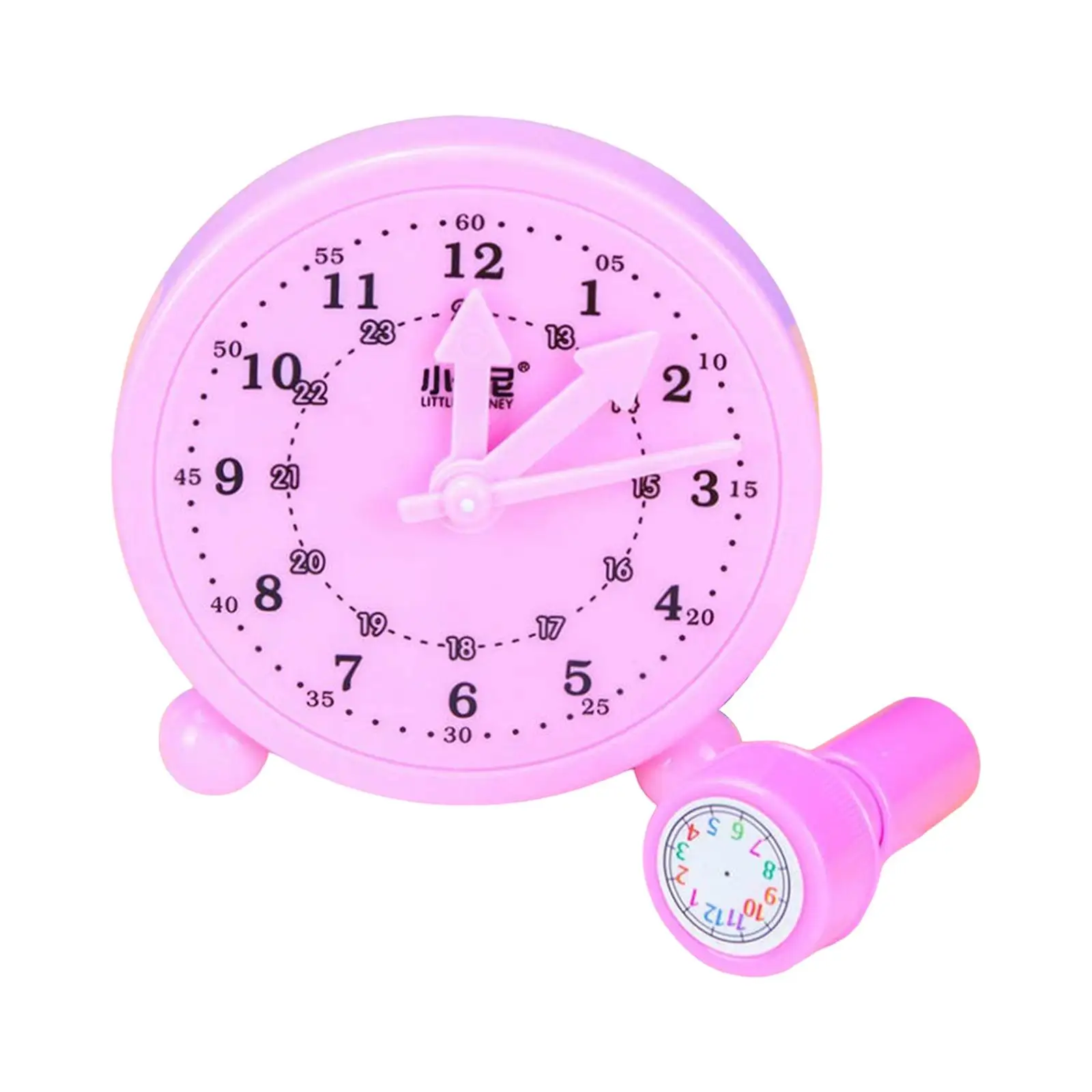 Plastic Clock Stamp Set for Kids Learning Time Recognition with Mini Clock Model Primary School Teaching Tool Creative Craft