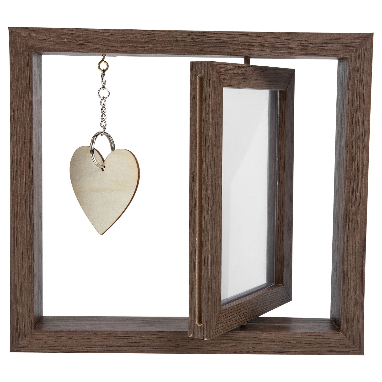 

Rotating Photo Frame Double Sided Rustic Frames Decorative Gr pa Lovers Floating Wall Bedroom Office Gallery Display