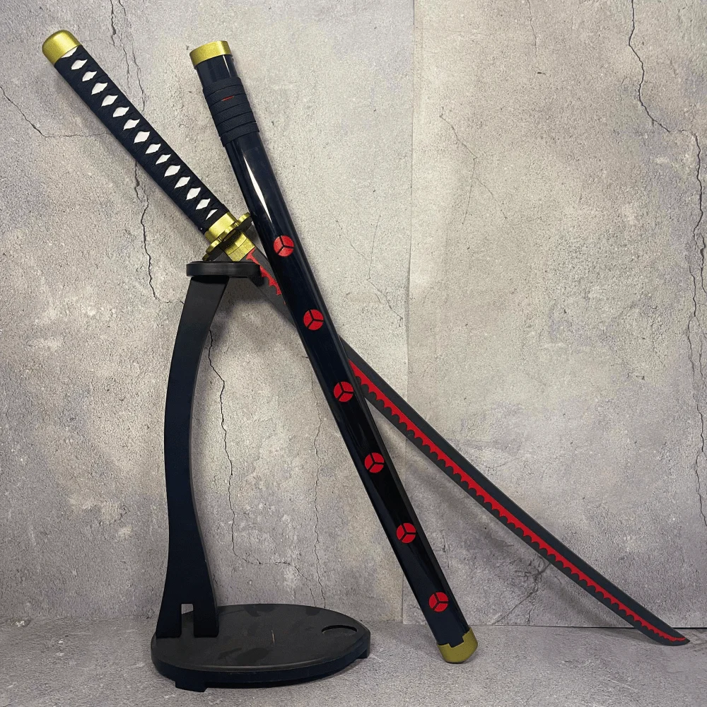 40 Zoll Roronoa Zoro Katana Kunststoff Damaskus Schwertgröße Japanisches Katana Original Samurai Säbel Anime Zoro Cosplay Prop Spielzeug Geschenk