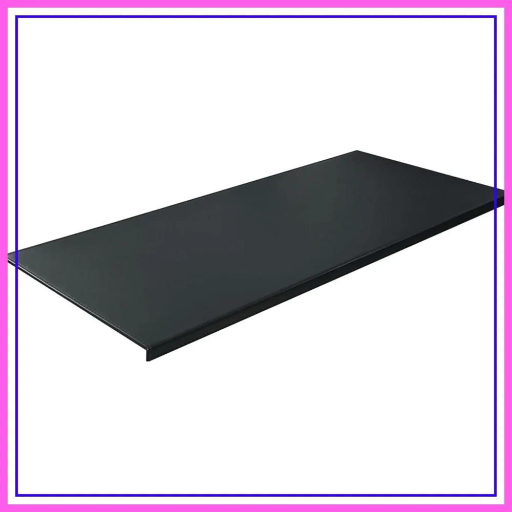 35.4"x18.9" PU Leather Desk Mat with Lip, Anti-Slip Edge Protector, Waterproof Mouse Pad for Office