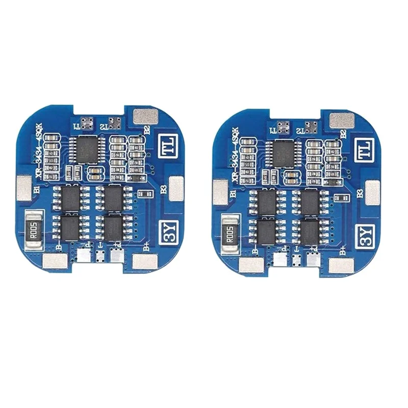 

2Pcs 4S BMS 10A 14.8V 18650 Li-Ion Lithium Battery Charge Board Sweeping Machine Solar Lithium Battery Protection Board