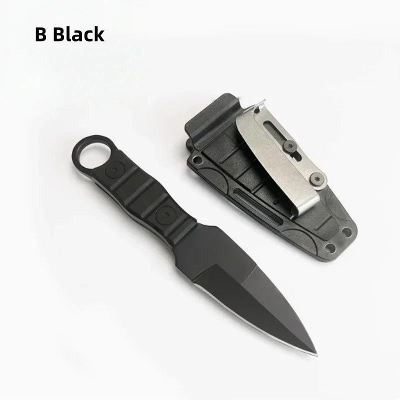 Professionelles Outdoor-Überlebensmesser, feststehende Klinge mit Scheide – aus hochhartem D2-Stahl, geeignet für Camping und Jagd