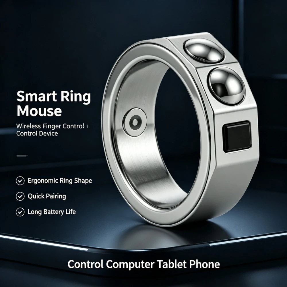 Smart mouse ring ring PPT demonstration AR glasses operation short video watch total page browse waterproof bluetooth