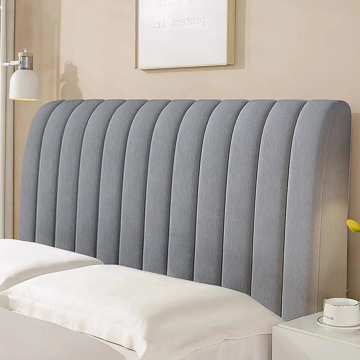 Thicken Padded Foam Headboard Cover Elastic Bed Head Backrest Protector NEW