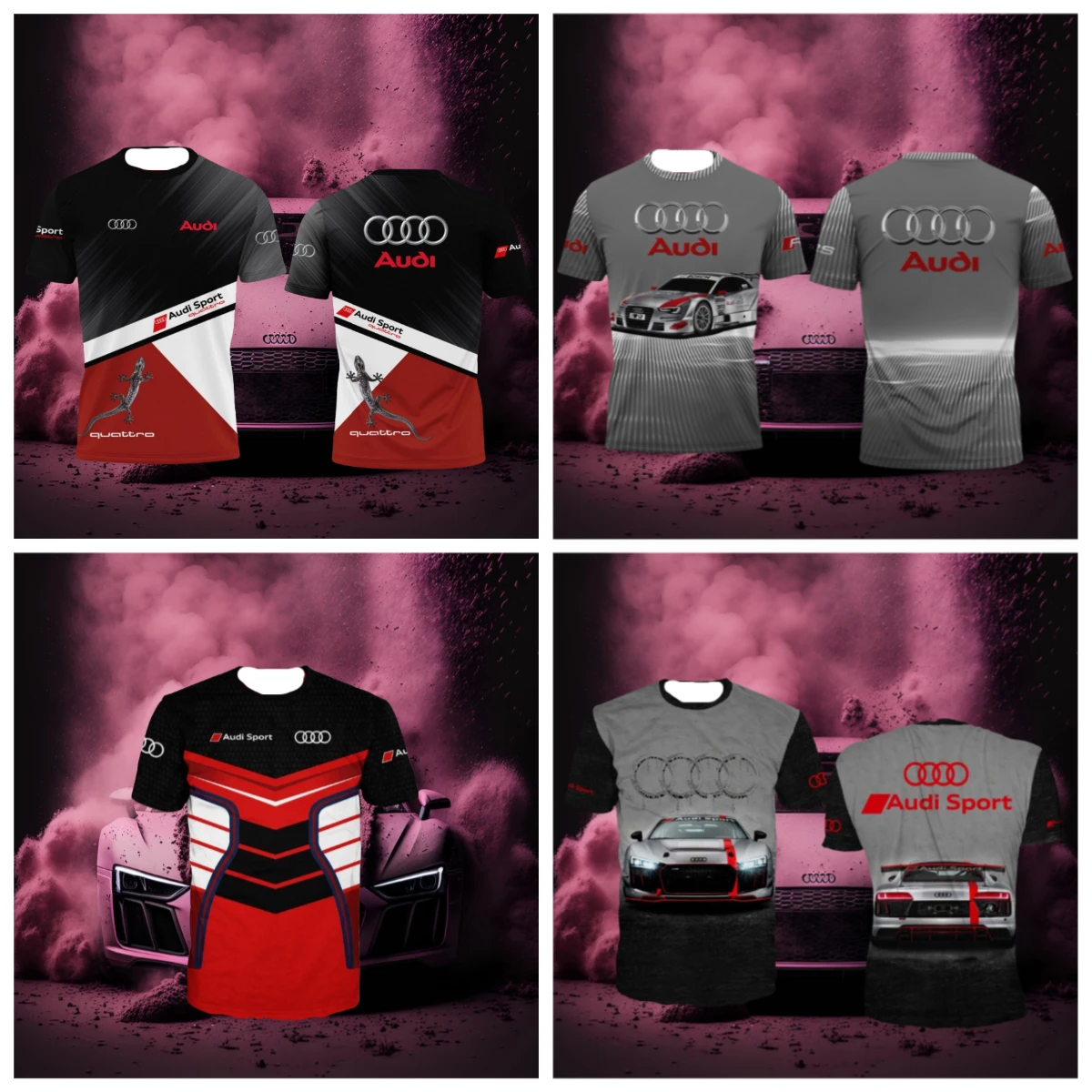 

Футболка Moto Audi с рисунком автомобиля, дышащая и удобная, для занятий спортом на открытом воздухе, для взрослых, впитывающая пот и быстросохнущая