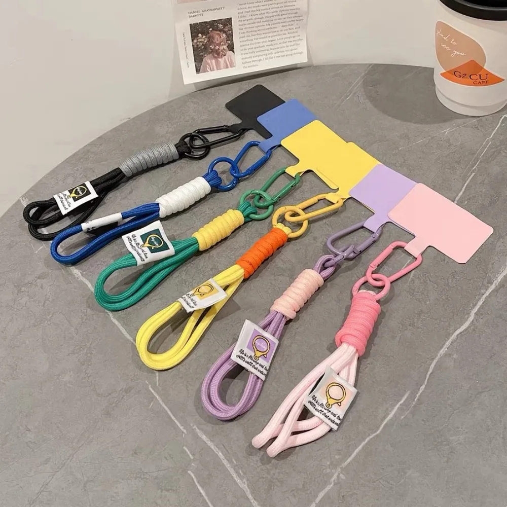 Color Combination Short Mobile Phone Lanyard Can Be Portable Anti-release Rope Hanging Wrist Pendant Clip Hanging Decoration