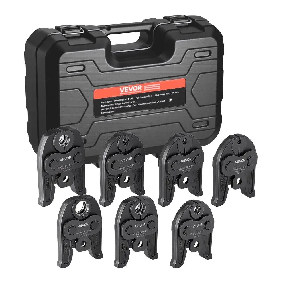 

7PCS Pressing Jaws Set 1/4 to 1-1/8 for standard Press Tools Durable and Reliable Pipe Fitting Accessories