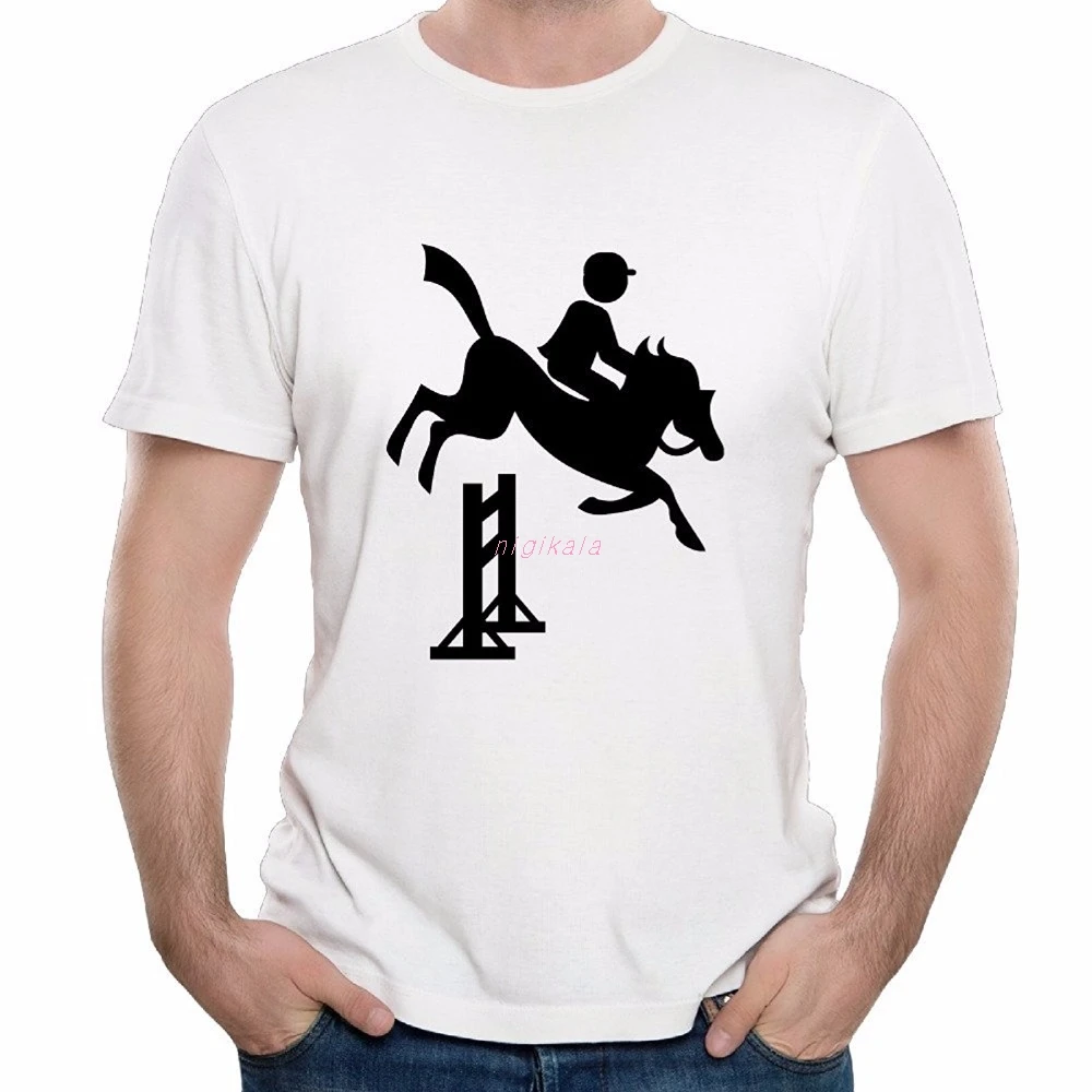 Style  Tees Funny  Hot Summer Men T Shirts Fashion Print Casual Equestrian Men Cotton O Neck Slim Short T Shirts