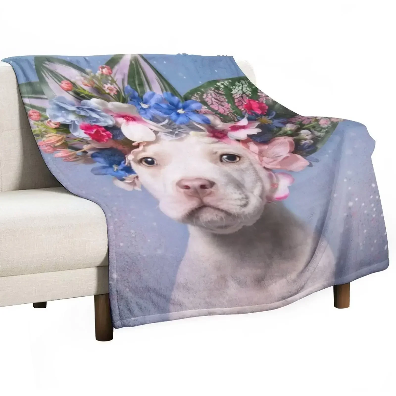 

Pit Bull Flower Power, Apollo Throw Blanket Baby Vintage For Sofa Thin Blankets