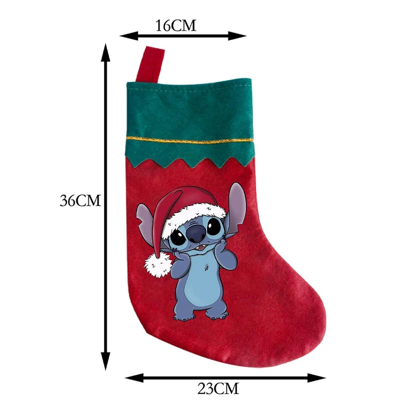 Disney Stitch ciondolo calza di natale nuovo Anime decorazione albero di natale Kawaii sacchetti regalo calzini di babbo natale ornamenti regalo per