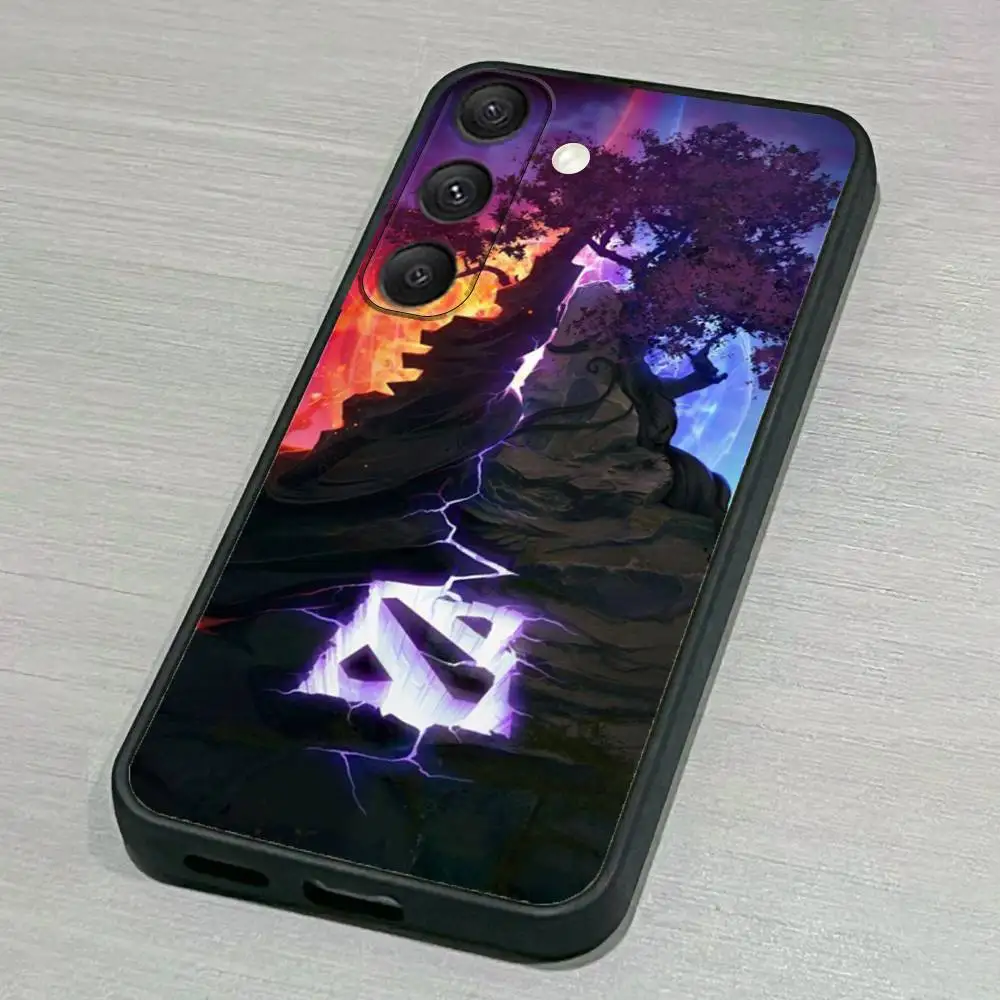 حافظة هاتف D-Dota 2 رائعة لهاتف سامسونج S25، S24، S23، S22، S21، S20، S10، Ultra، Plus، Lite، FE، غطاء أسود من السيليكون الناعم