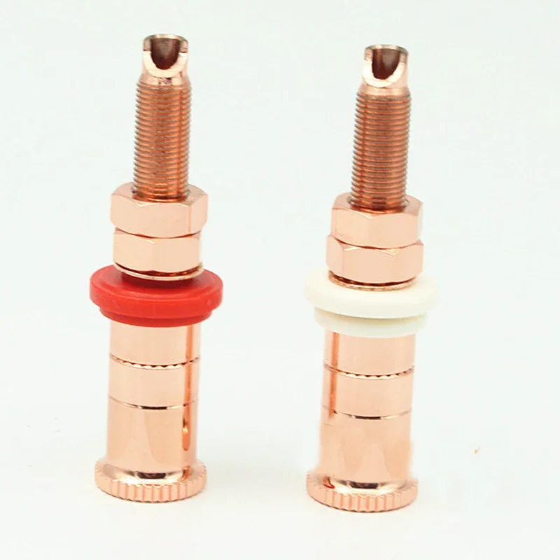 4pcs/set Gold Copper plated Speaker Binding Posts Terminal Connectors WBT style