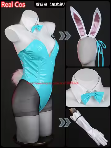 WAT RealCos Game Blue Archive ASUMA TOKI/ICHINOSE ASUNA/KAKUDATE KARIN/MIKAMO NERU/MUROKASA AKANE Bunny Girl Cosplay Co 2025 New