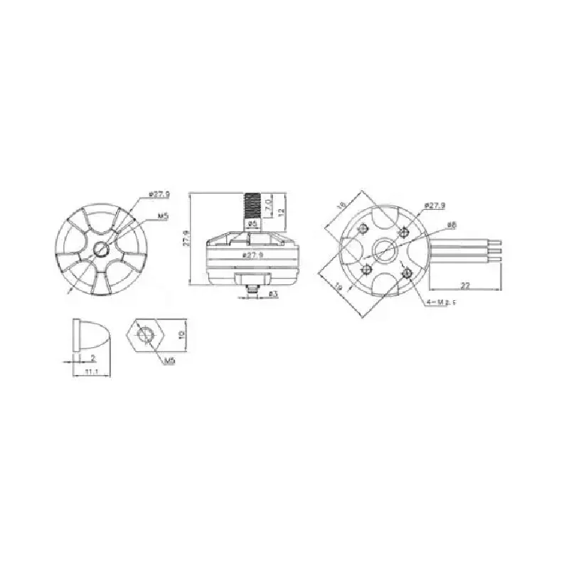 4set/lot MT2204 2204 2300KV Brushless Motor 2 CW 2 CCW for Mini 200 210 250 280MM Robocat 270 Quadcopter