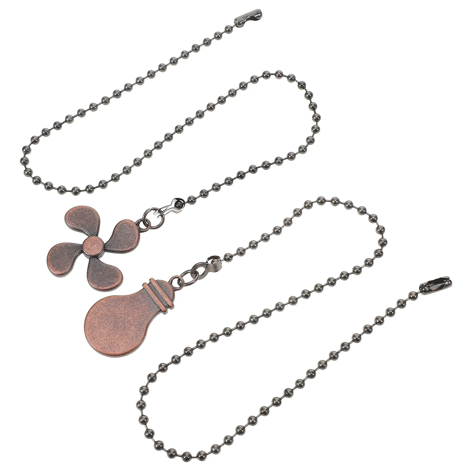 

2pcs Red Bronze Fan Pull Chain Extension Lamp Zipper Ceiling Light Bedside Pull Cord Chain For Bathroom Bedroom