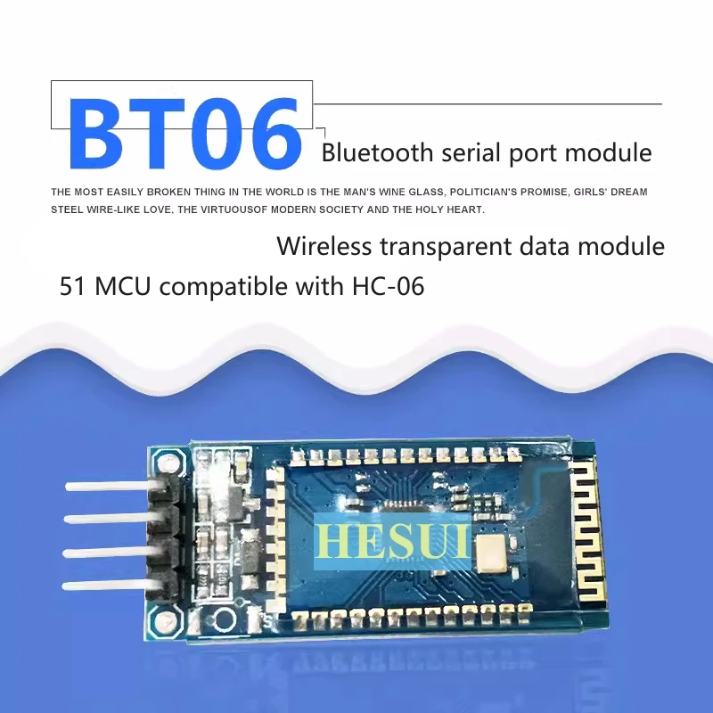 BT06 Bluetooth serial port module 51 MCU wireless transparent data module compatible with HC-06