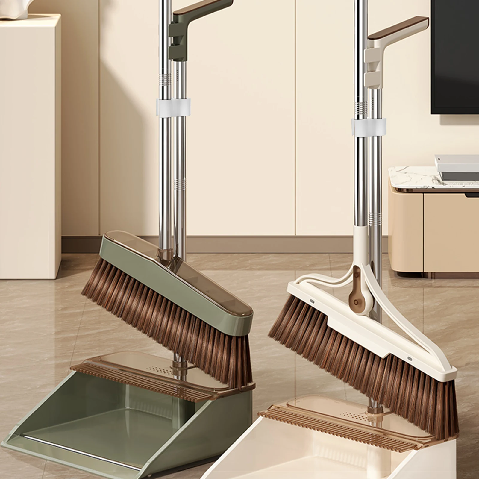 

2pcs Broom Snap Accessories Durable Plastic Double Pipe Connection Easy Installation Cleaning Set Dustpan Attachment Hook