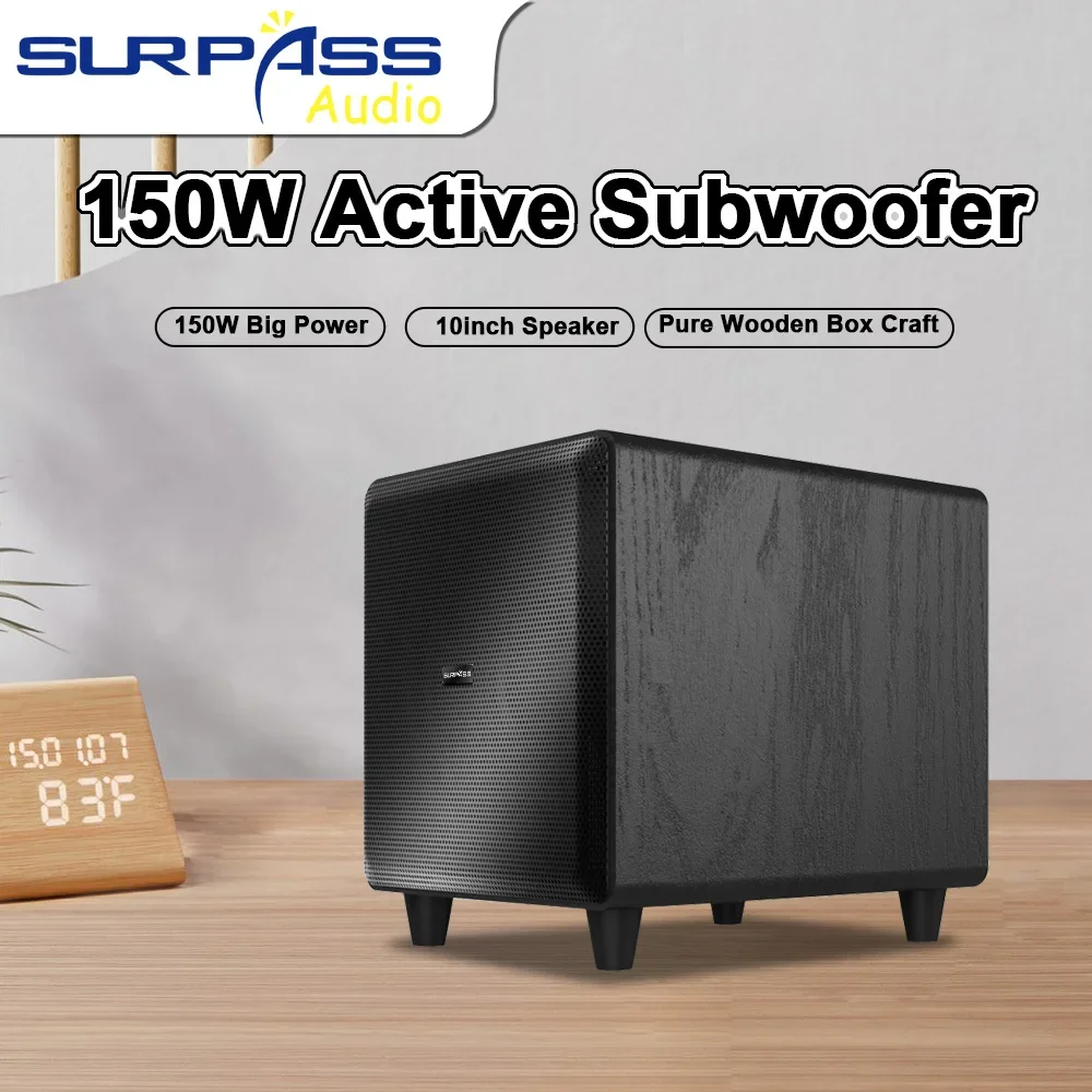 

Home Theater 10 Inch 150W Active HiFi Subwoofer Strong Bass Stereo Speaker Background Music Woofer Loudspeaker Audio SoundBox