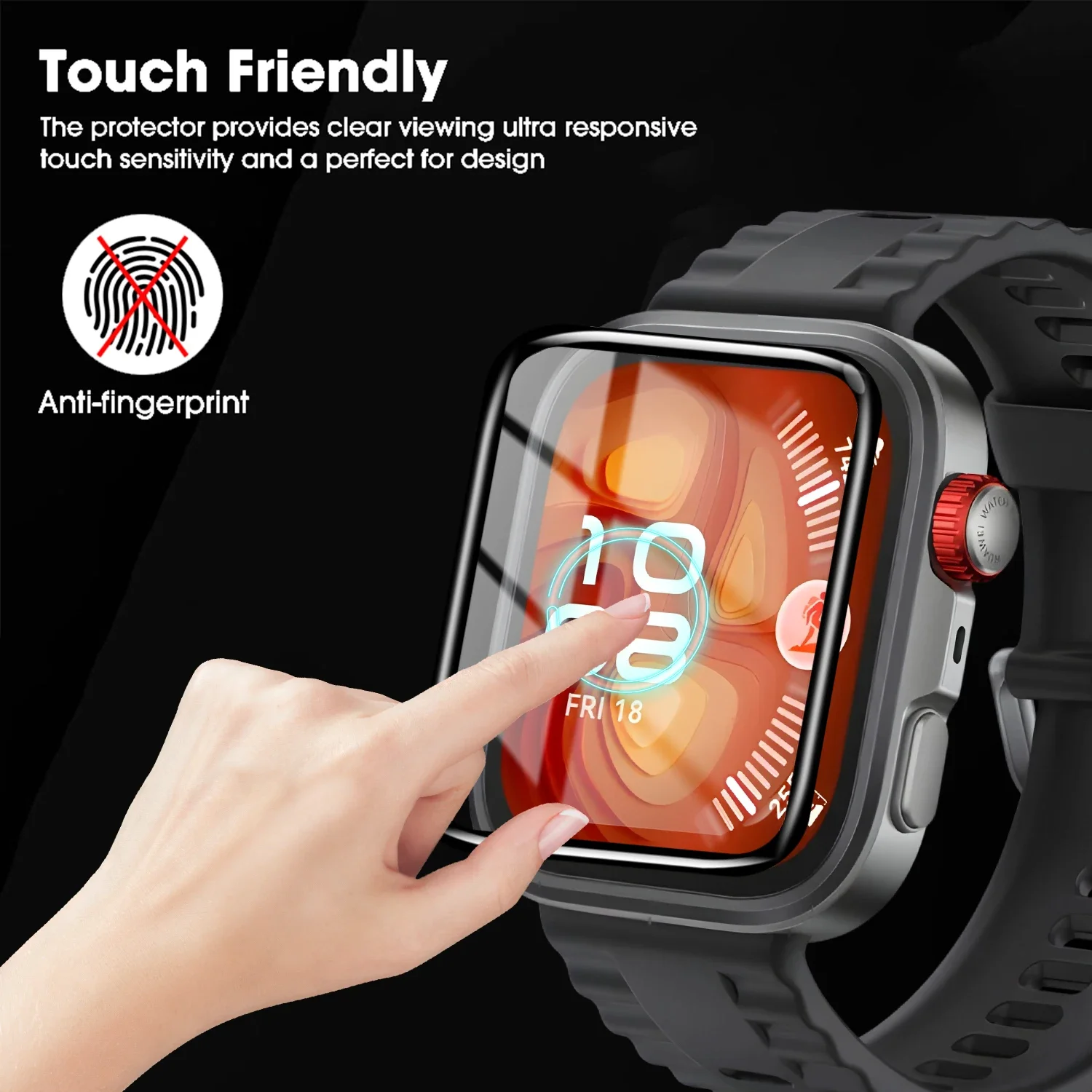 Full Coverage Protective Films For Huawei Watch Fit 4 Pro 4Pro 3D Curved Screen Protector Ultra HD Anti-scratch Soft Films