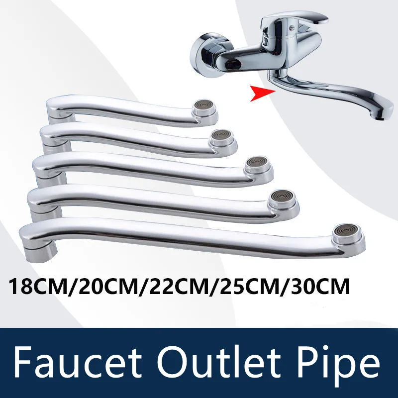 In-wall Kitchen Faucet Leaking Repair Parts Movable Connector Water Outlet Elbow S-bend Extension Tube Bubbler Water Pipe