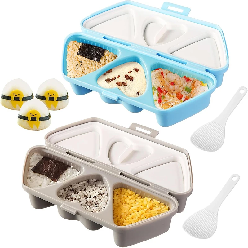 6 in 1 Onigiri Mold Triangle Sushi Mold Bento Box Sushi Making Kit Sushi mold Sushi Press Maker Rice Ball Mold Cooking Tools