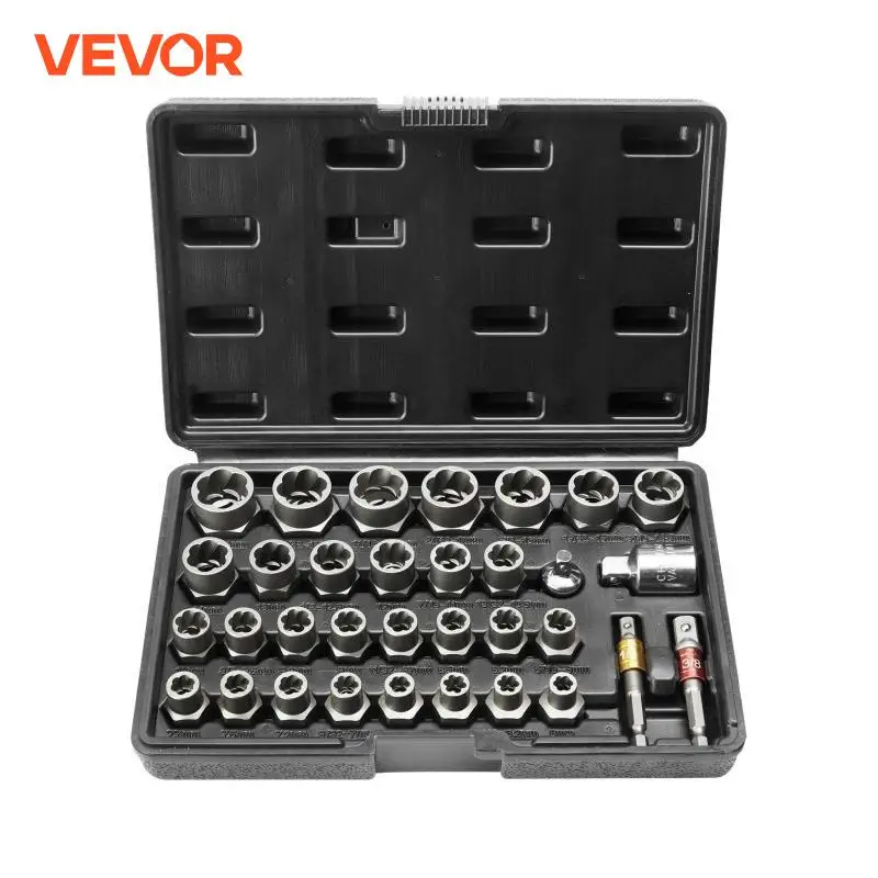 VEVOR-Juego de extractores de pernos de 29 piezas, juego de extractores de pernos y tuercas de 6mm a 10mm, 13/32 \