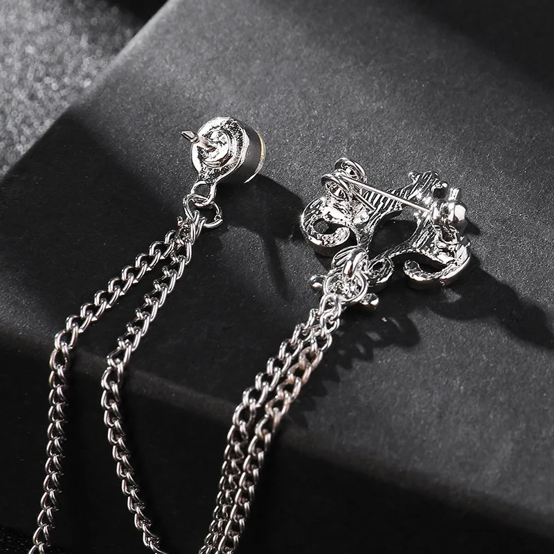 High-end-Kristall Quaste Kette Brosche Pins Männer Anzug Corsage Vintage Strass Abzeichen Luxulry Schmuck Geschenke für Frauen Zubehör – Detail 4