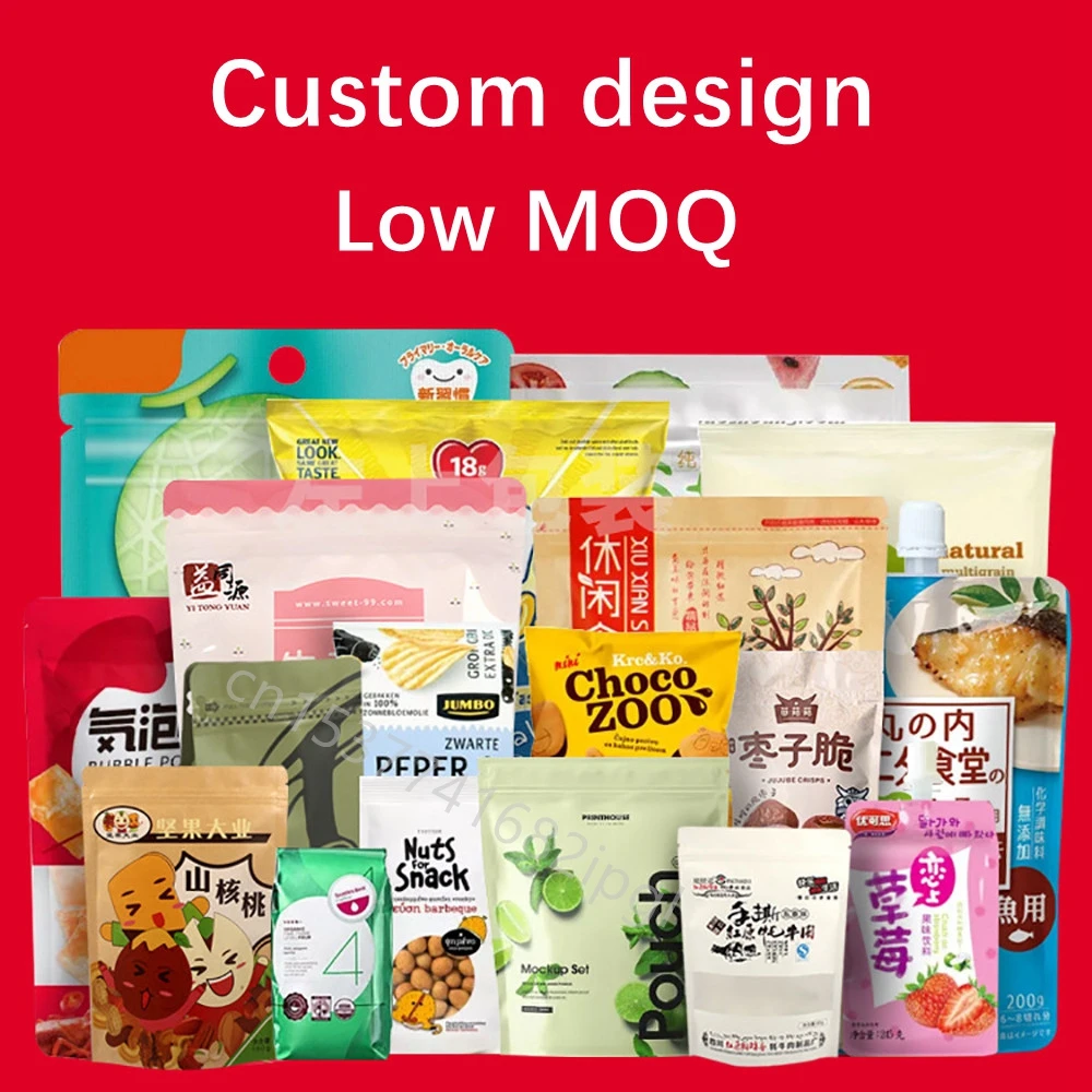 Low MOQ Digital Print Customized Halloween Candy Tea Food Packaging Bags With 7 Days Fast Lead Time