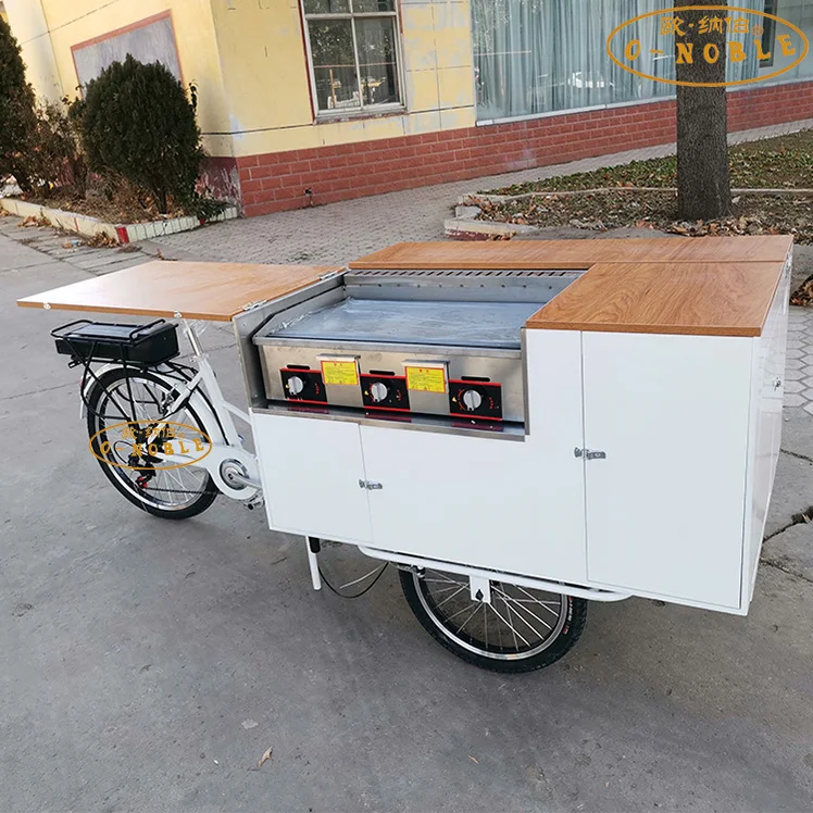 Mobile Food Trolley Outdoor Snack Trolley Bbq Bike Mobile Food Vending Trailer