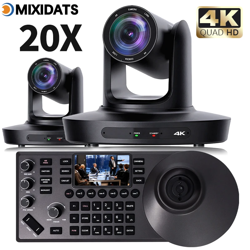 4K HD Conference Camera 20x Zoom Video Conference Camera Live Streaming Business Meeting Broadcast Youtube Support POE HDMI POE