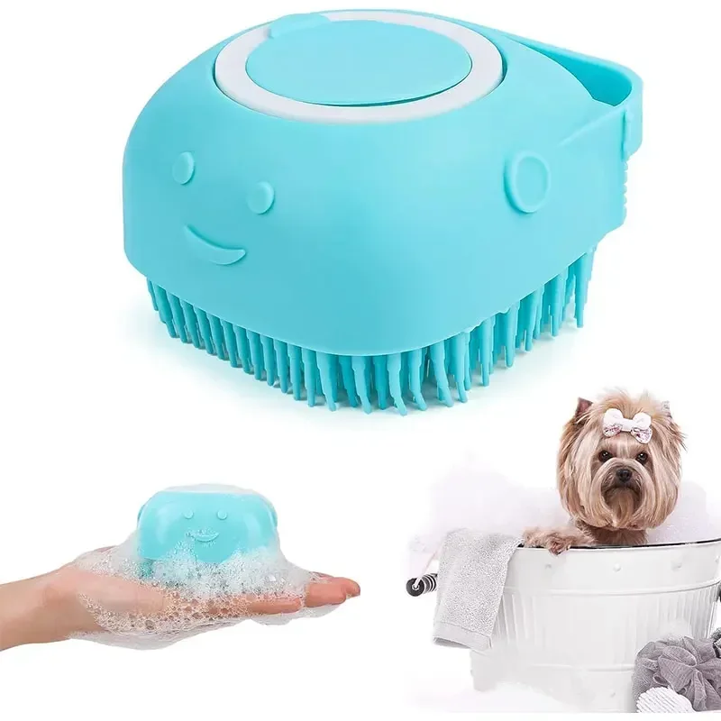 

Bathroom Puppy Big Dog Cat Bath Massage Gloves Brush Soft Safety Silicone Pet Accessories for Dogs Cats Tools Mascotas Products