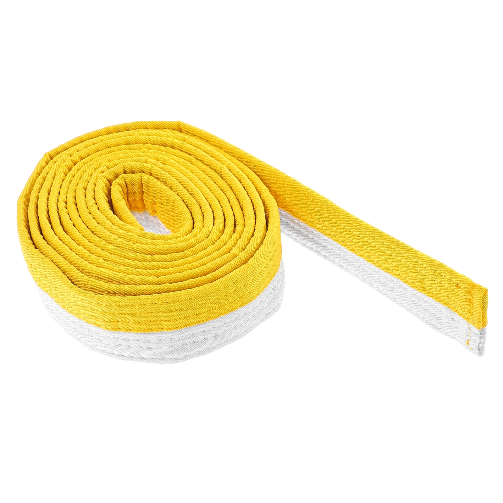 

JudoBelt Taekwondo MartialArts YellowWhite ColoredRanking KarateTraining CottonEquipment AdjustableLength SoftComfort MultiColor