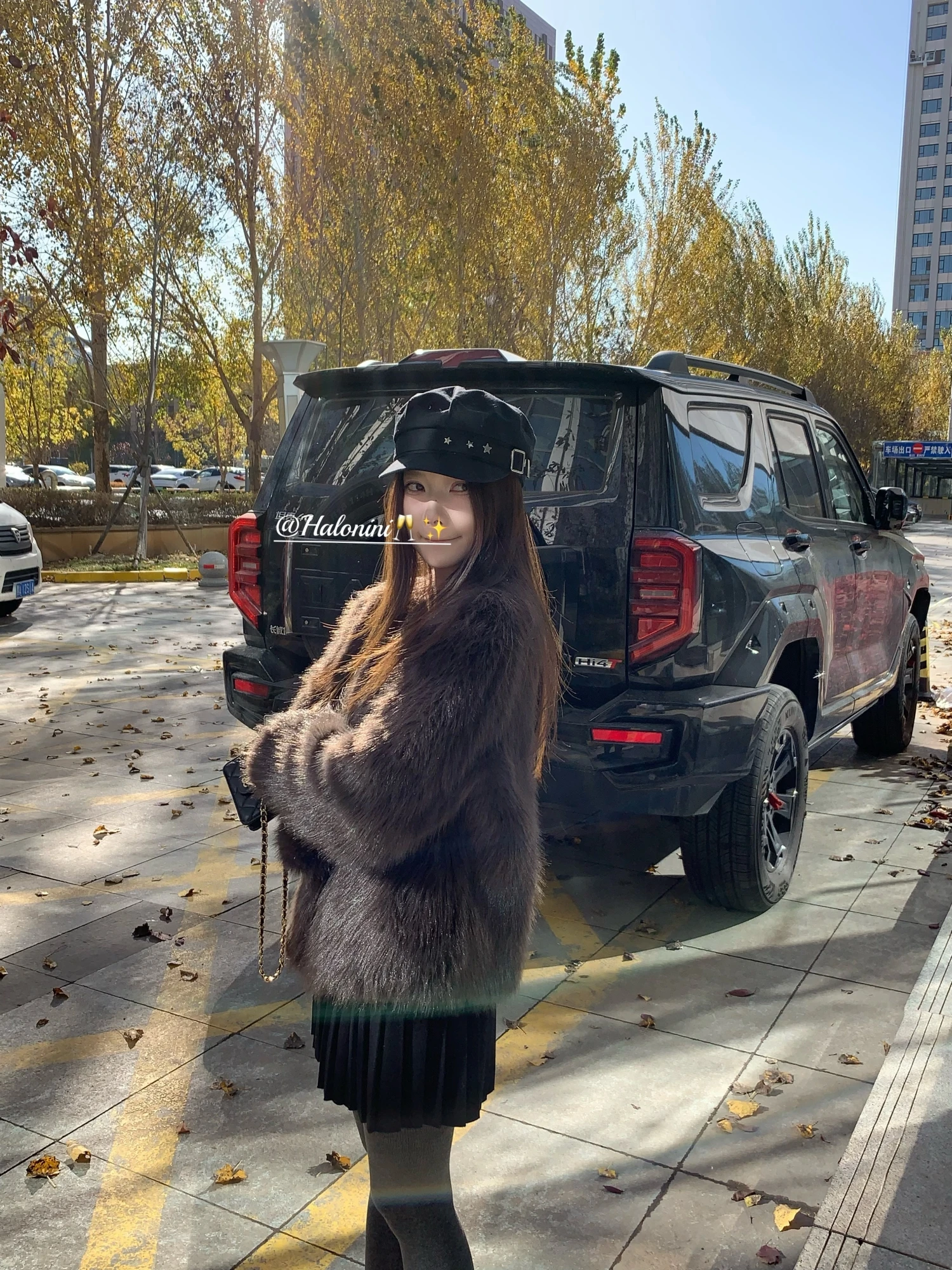 

nini Sli Меховая куртка с глубокими глазами Корейская интегрированная верхняя одежда с круглым корпусом Нелоновая мода для поездок на работу Экологичная