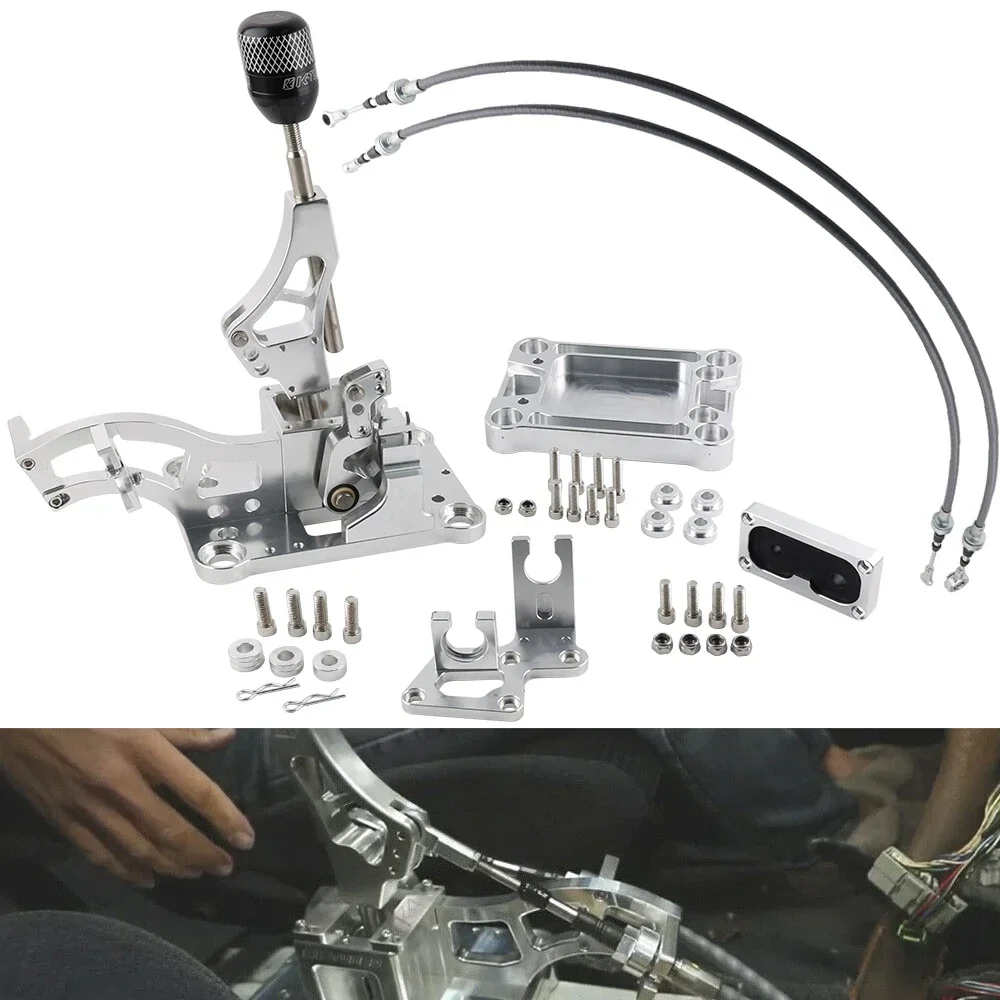 Whole Set Shifter Box Shifter Cables Knob Trans Bracket Firewall Cable Grommet Shifter Base Plate For RSX K-Swap K20 K24